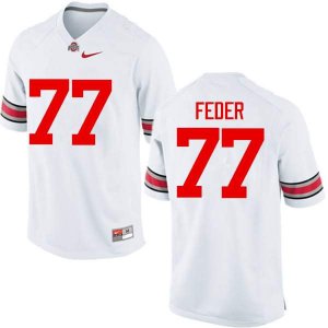 NCAA Ohio State Buckeyes Men's #77 Kevin Feder White Nike Football College Jersey XCR4745WX